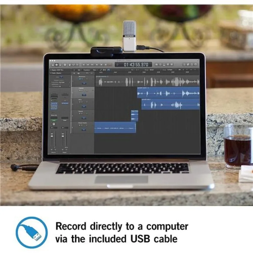 SAGOMIC Go Mic Portable USB Condenser Microphone,White